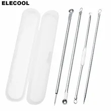 4 шт./компл. жидкость для снятия средство для очищения кожи антибактериальные черных точек прыщи акне иглы Красота уход за кожей лица чистый крем для удаления прыщей, инструмент для удаления прыщей