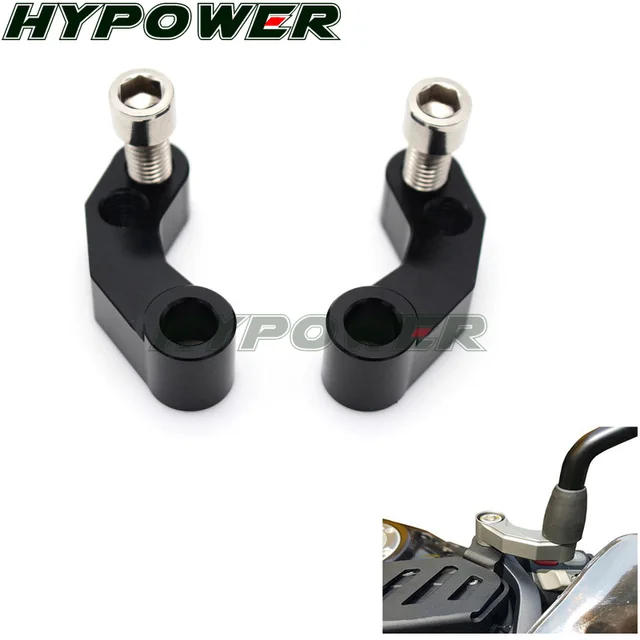 Cheap For KAWASAKI Z800 Z1000 Z750 Z750R Z750S Z250 Z650 Z900 Z300 Z125 Motorcycle Mirrors Riser Extension Brackets Adapter