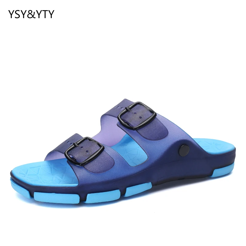 

2019 new Bathroom tide drag male summer cool sand beach resort beach shoes couple word dragged anti-slip indoor sli