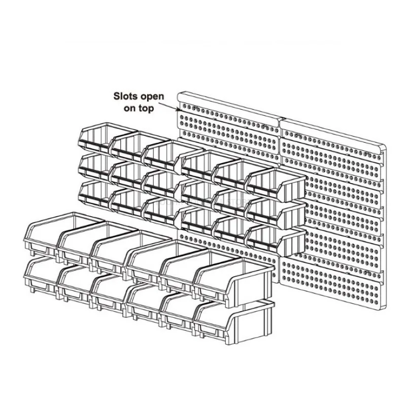 ABS caja de almacenamiento montada en la pared piezas de herramientas Unidad de garaje estantería herramienta de tornillo