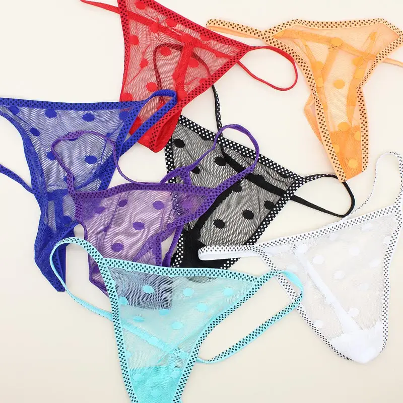 SP&CITY Cheap Dot Patterned Sexy String Women Hollow Out Lace Panties Sex Thongs Transparent G-string Lingerie Briefs Tanga