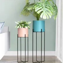 Nordic кованого железа в виде цветочных арок современный минималистский цветочный горшок в помещении гостиной пола стоящий, подвесной Орхидея полка для горшков