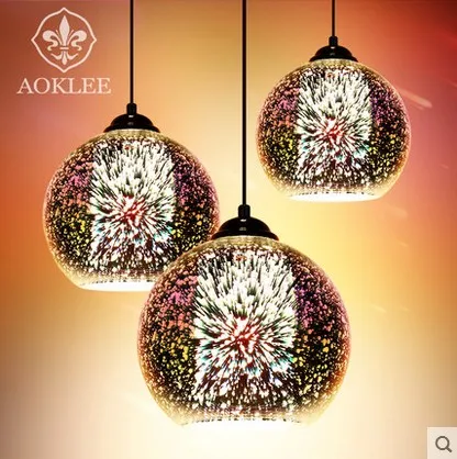 3D Fireworks Effect LED Pendant light Bulb Vintage Art Decoration lamp 110V-220V E27 Glass Shade | Лампы и освещение
