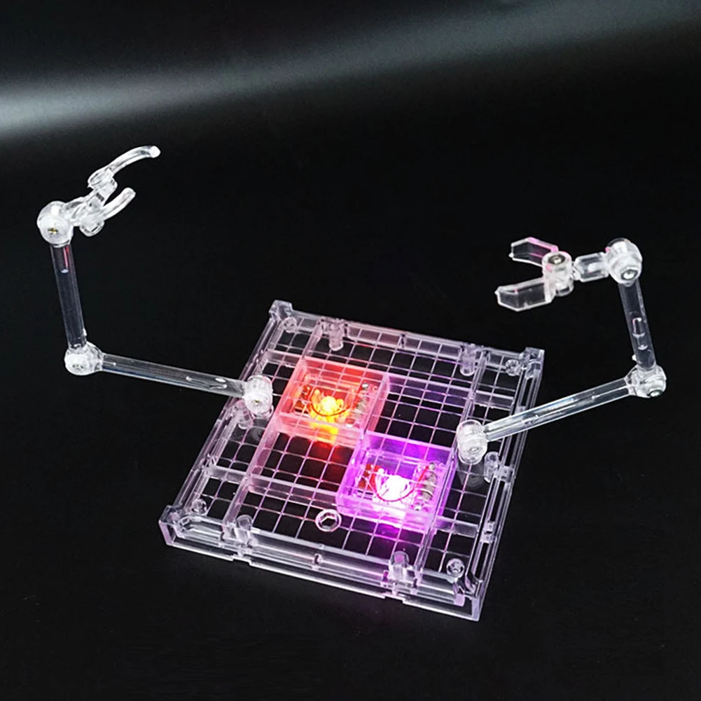 

LED Display Stand Figure Model Bracket Parts Assemble Chromatic Transparent Universal Base Bright Plastic Light Decorate Act