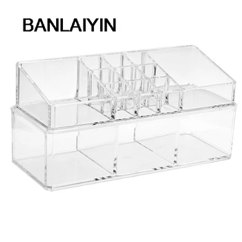 

Acrylic Cosmetic Display Stand Storage Case Makeup Double-deck