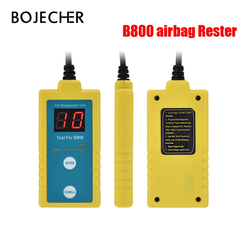 B800 SRS Airbag Scanner Reset OBD2 Diagnostic Tool for BMW Fit E36 E46