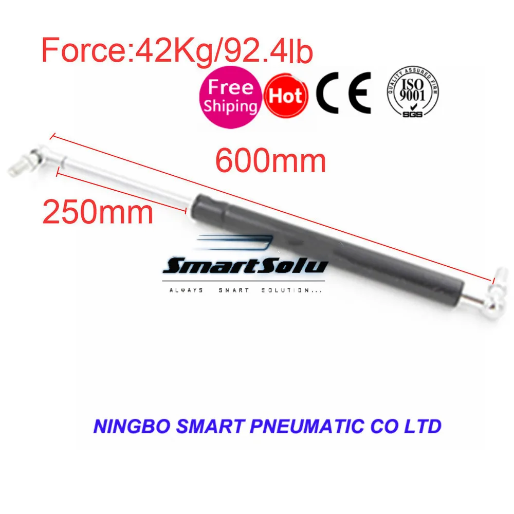 

Auto Gas Springs for car 42KG/92.4lb Force Lift Truck Lid Support 250mm Stroke Auto Gas Spring Damper 600mm