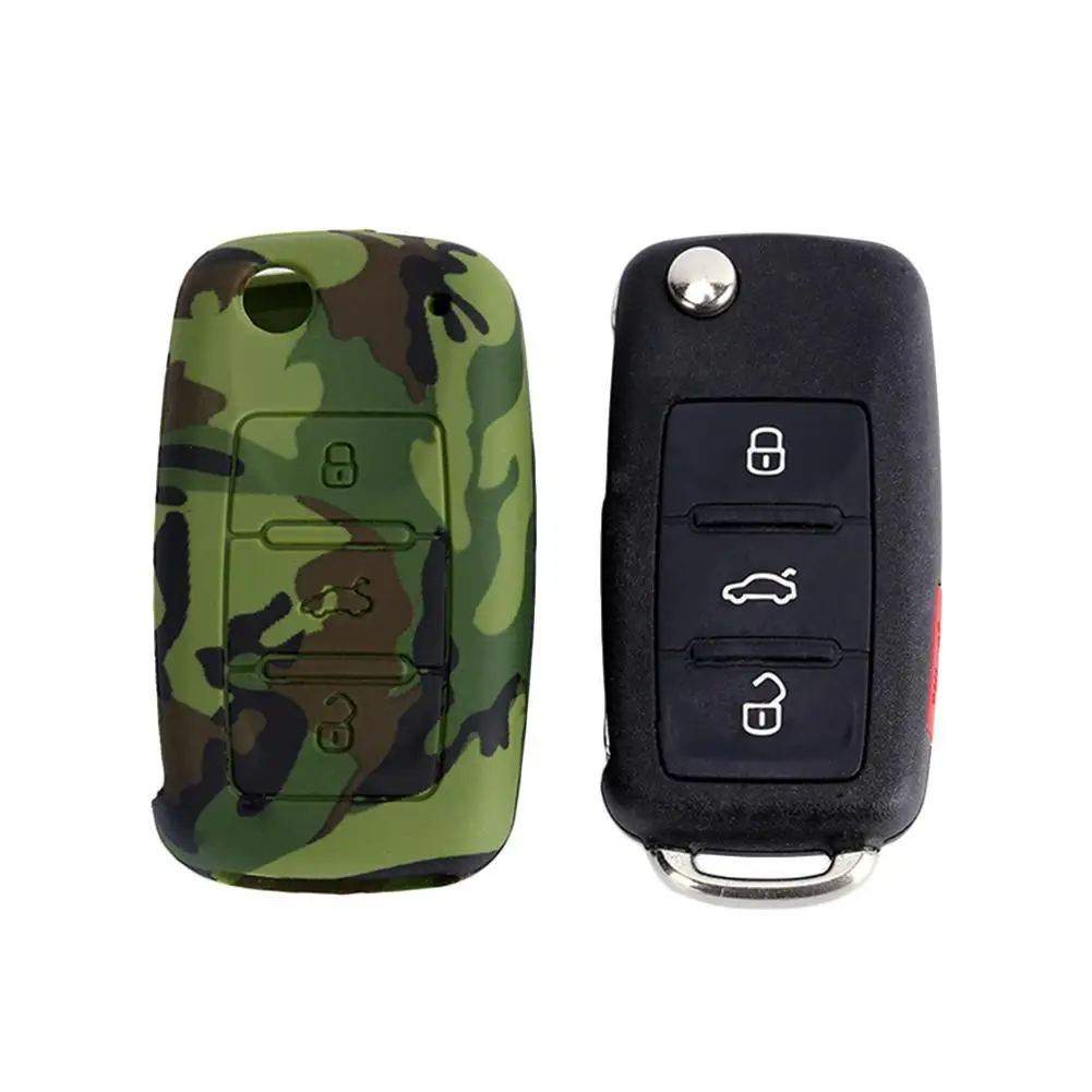Силиконовый чехол для ключей от машины VW Golf 4 5 6 Bora Jetta Passat B5 B6 Skoda Superb Octavia Fabia SEAT Ibiza