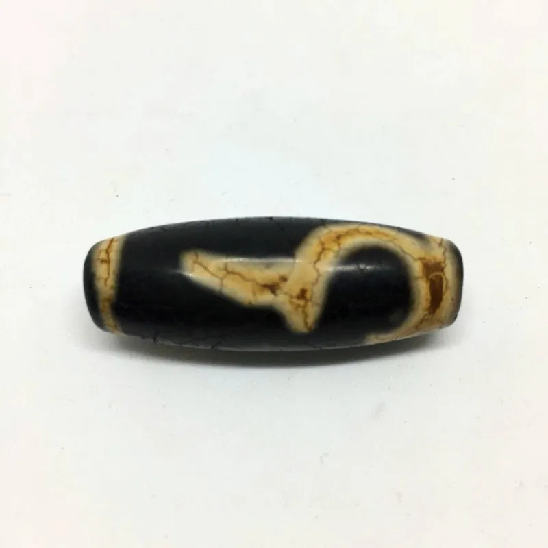 

Natural Agate Ruyi Old Black Color Powerful Amulet 12mm*38mm Tibetan Dzi Beads Loosing Beads for Bracelet and Necklace Making