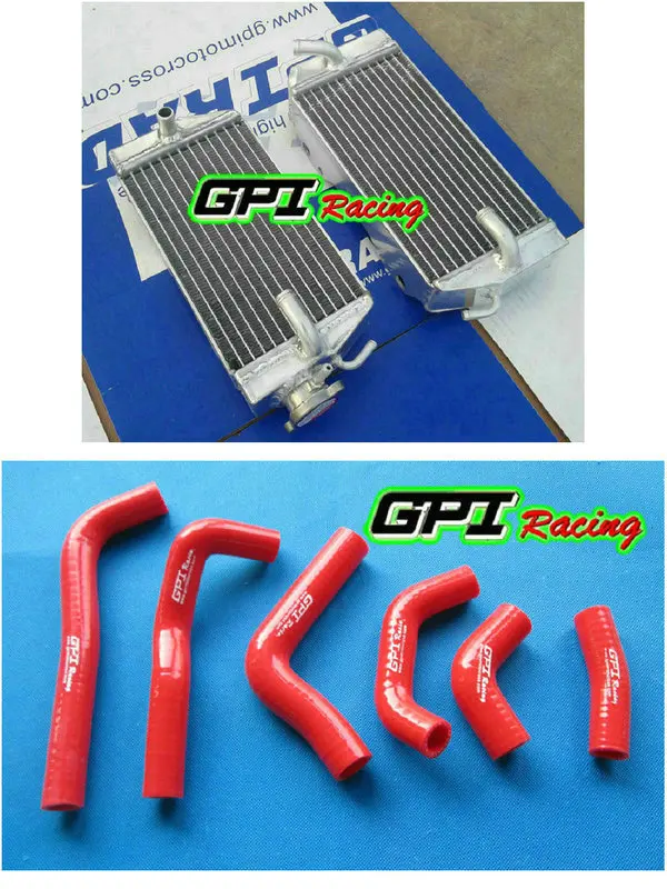 Алюминий радиатор+ шланг для Honda CRF450R CRF 450R CRF450 02 03 04 2002 2003 2004 относительной влажности и LH GPI высокой в