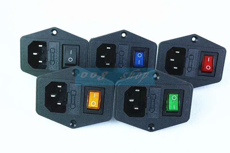 1 шт. 15A/250 В 3pin AC Розетка с клавишный выключатель питания плавленый 10A|Выключатели|