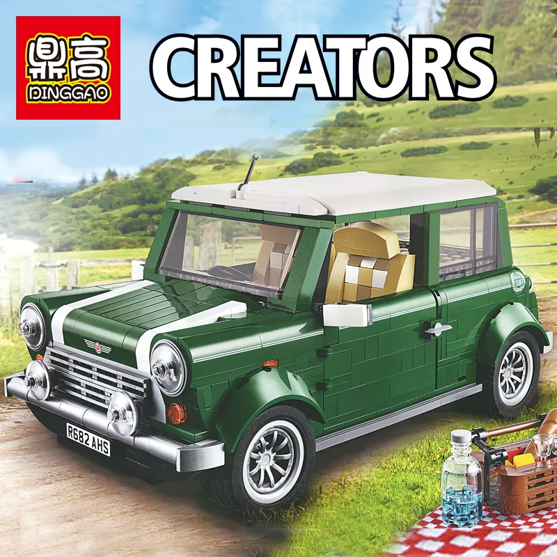 

1077Pcs CITY Cooper Mini CAR Creator set Building Blocks Bricks DIY toys for children compatible LegoINGlys 10242 birthday gift