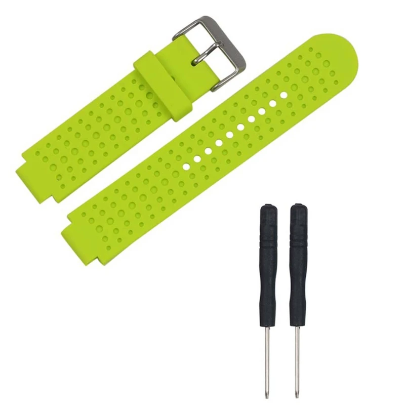 OOTDTY силиконовый сменный ремешок для наручных часов Garmin Forerunner 25 gps часы с инструментами мужские умные носимые аксессуары - Цвет: green