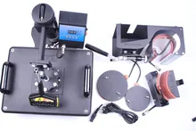 Free shipping 5 in 1 multifunction Combo heat transfer machine DX035 Sublimation heat press transfer machine