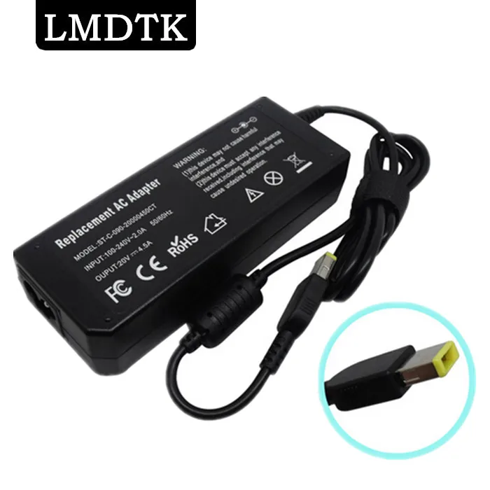 

LMDTK laptop adapter AC Charger power FOR Lenovo ThinkPad X1 Carbon special Square connector 20V 4.5A 5.5*2.5 FREE SHIPPING