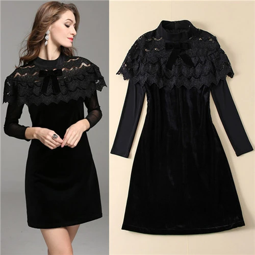 black velvet dress designs
