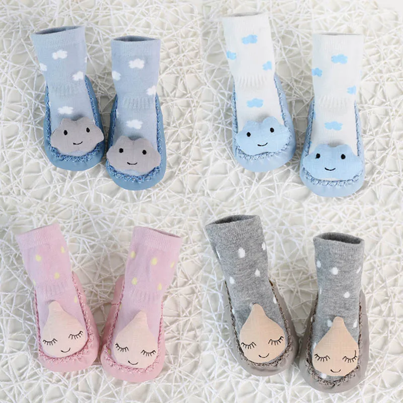 

Fashion Cartoon Baby Socks Shoes For Children Newborn Autumn Floor Socks Soft Leather Sole Baby Anti Slip Socks Children