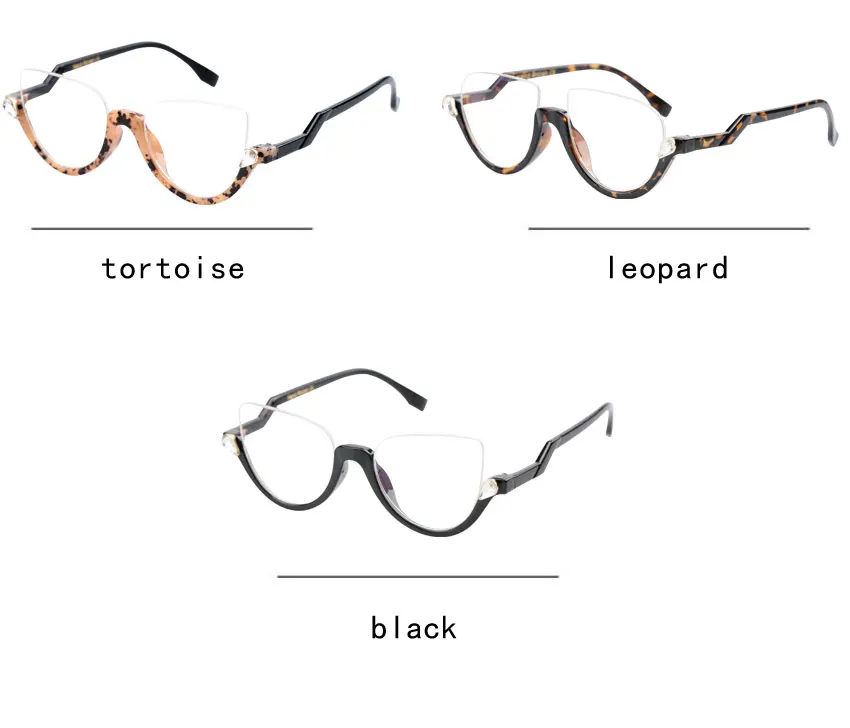 SOOLALA, полуоправы, кошачий глаз, очки для чтения для женщин и мужчин+ 1,0 1,25 1,5 1,75 2,25 до 4,0, прозрачные линзы, очки для чтения