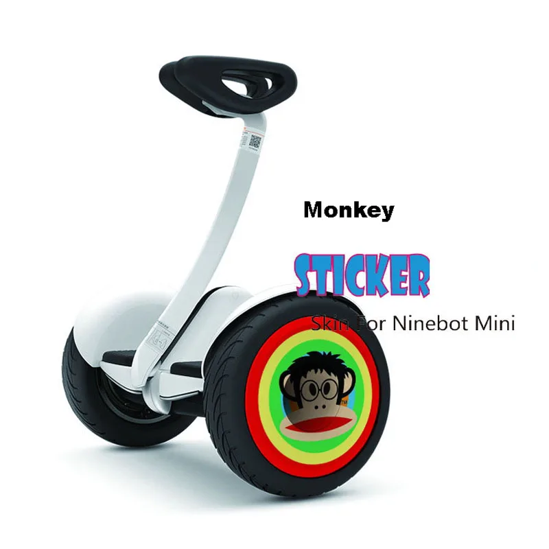 Xiaomi Mini Scooter декоративная наклейка для кожи ступицы колеса Пастер водонепроницаемый чехол для колеса наклейка для Xiaomi Mini Электрический скутер - Цвет: Monkey