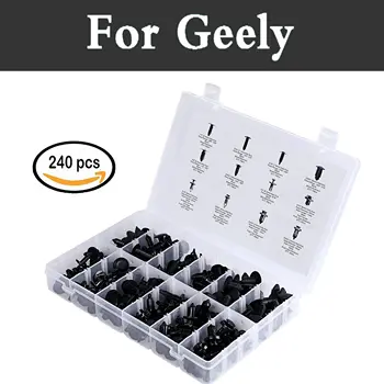

240pcs/Set Car Fits Most Models Pin Rivet Trim Clip Panel Moulding Rivets For Geely Beauty Leopard Ck Emgrand Ec7 Ec8 X7