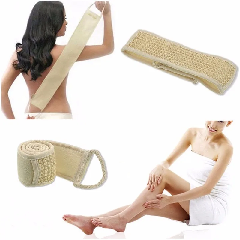 

Washing Soft Linen Body Bath Belt Brush Strap Scrub Clean Exfoliate Puff Spa Skin Towel Shower Exfoliating Towel Shower Scrubber