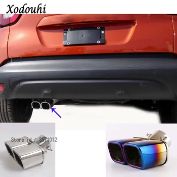 

For Renault Captur 2015 2016 2017 car cover muffler exterior end pipe dedicate stainless steel exhaust tip tail moulding outlet