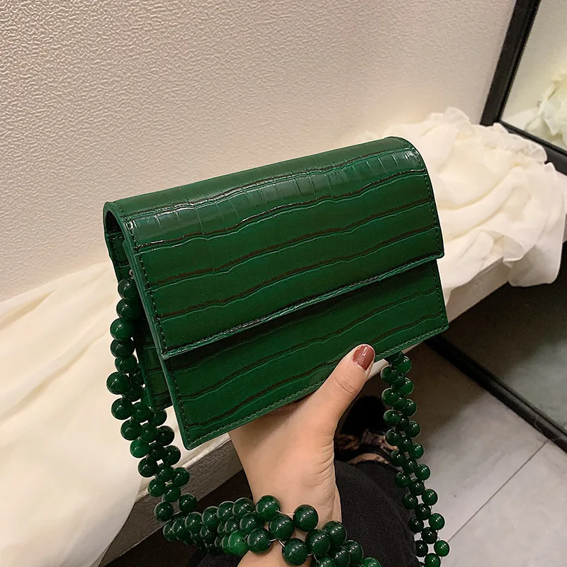 

Female Crossbody Bag For Women 2019 Quality PU Leather Luxury Handbags Designer Sac A Main Ladies Beading Shoulder Messenger Bag