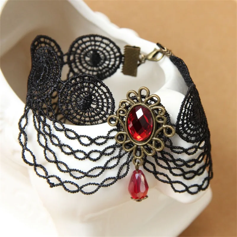 Toporchid Vintage Black Lace Anklets For Women Accessories Gothic Jewelry Lady Party Foot Jewelry Toporchid Vintage Black Lace Anklets For Women Accessories Gothic Jewelry Lady Party Foot Jewelry