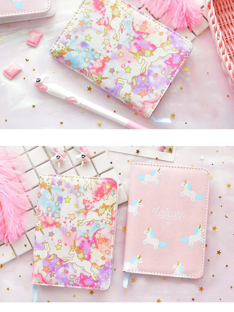 Kawaii Unicorn записная книжка Bullet Journal Agenda Planner Тканевая обложка Записная книжка Дневник ежемесячный недельный для планирования расписания школьные принадлежности