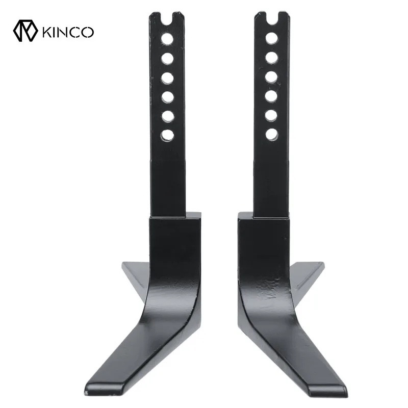 

KINCO 240X166X110MM Height Adjustable Universal TV Stand For 32-42 Inch LCD Flat Screen Table Top Pedestal Easy Install