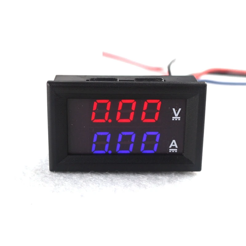 DC 0 100V 10A Digital Voltmeter Ammeter Dual Display 10A ...