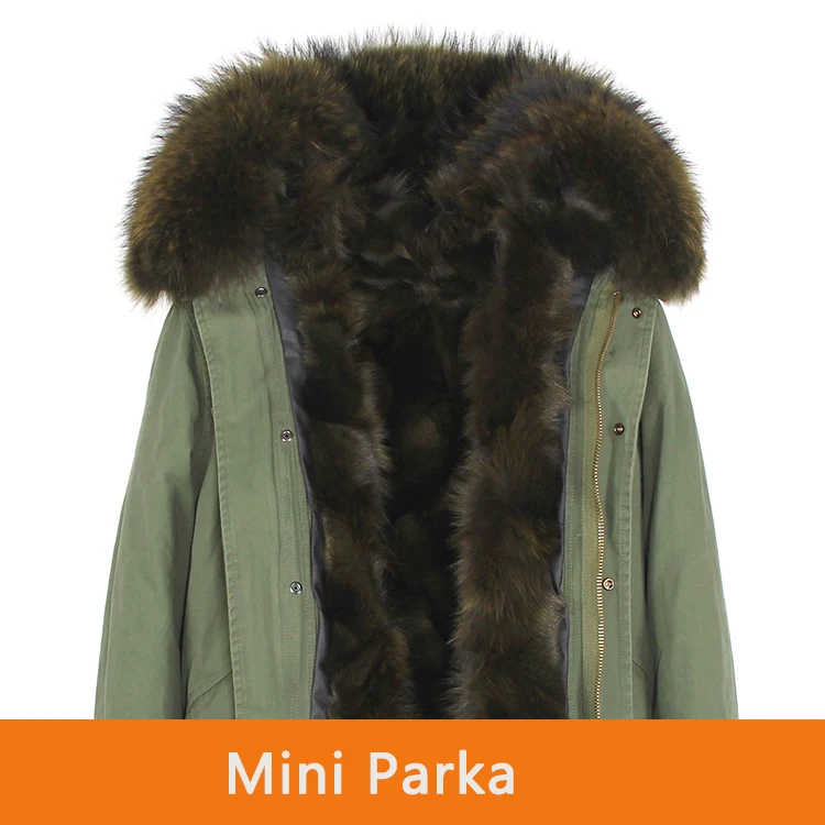 color 24 JAZZEVAR Новая куртка женская роскошная настоящая опушка из лисьего меха мини-парки большой енот мех с капюшоном пальто верхняя одежда зимняя куртка - Цвет: color 24