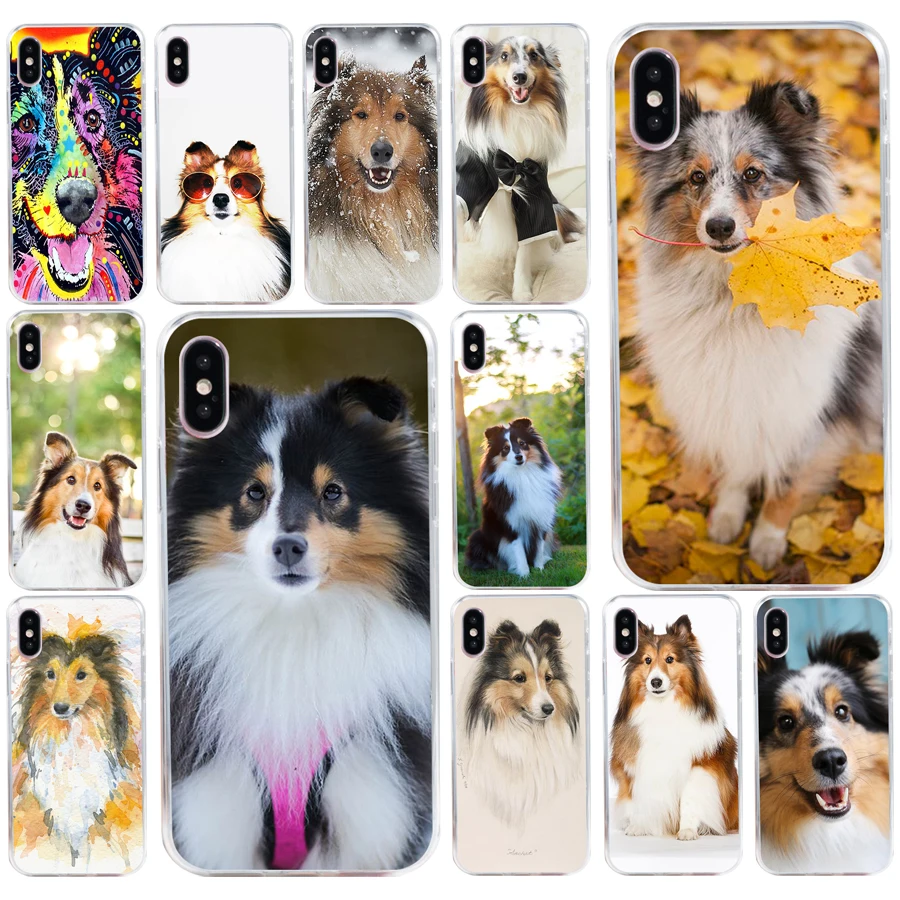 

165AQ sheltie Soft Silicone Tpu Cover phone Case for iphone 5 5s se X XR XS Max case