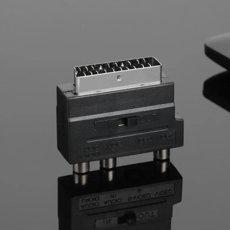 Аудио и видео передача сигнала RCA 21pin S-Video/AV/tv/аудио адаптер конвертер для SCART евро штекер