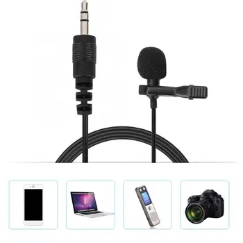 

Portable Wired Lavalier Clip Condenser Microphone 3.5MM for Smartphone Laptop