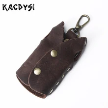 Crazy Horse кожа Для мужчин Ключница футляр Талия сумка Винтаж леди мешочек с брелоком сумка маленький ключ Сейф вешалка Горячая цепочка ключей распродажа