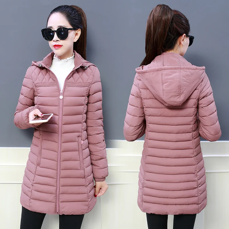 Autumn Winter Jacket Women Parka 2020 Fashion New Thin Hooded Warm Coat Cotton Padded Jacket Plus Size Slim Ladies Outerwear 6XL