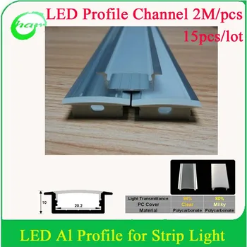 

15set/lot 2m led aluminium profile for led bar light, led strip aluminum channel, aluminum housing