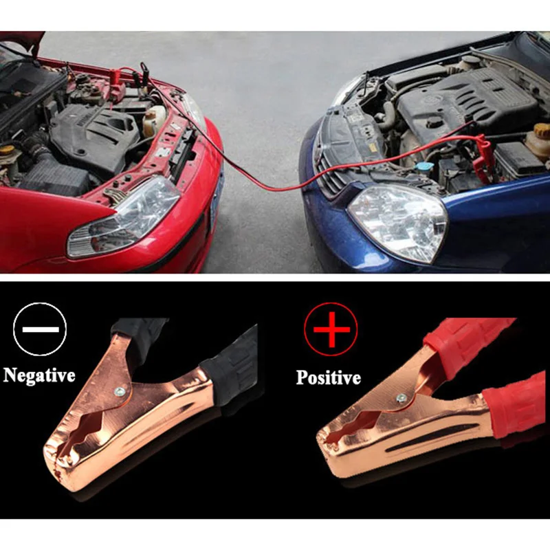 2 unids/set SEEYULE 500AMP Cable de refuerzo línea de batería de coche camión fuera de carretera Auto coche saltar Cables Cable de batería Universal