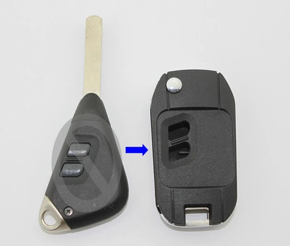 Modified Folding Flip Remote Key Shell 2 Buttons For Subaru Legacy Outback FOB Cover Case