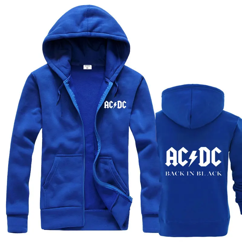 Новинка AC/DC бренд rock Graphic Prin толстовки мужские повседневные приталенные Толстовки Спортивная мужская флисовая куртка с капюшоном - Цвет: 4
