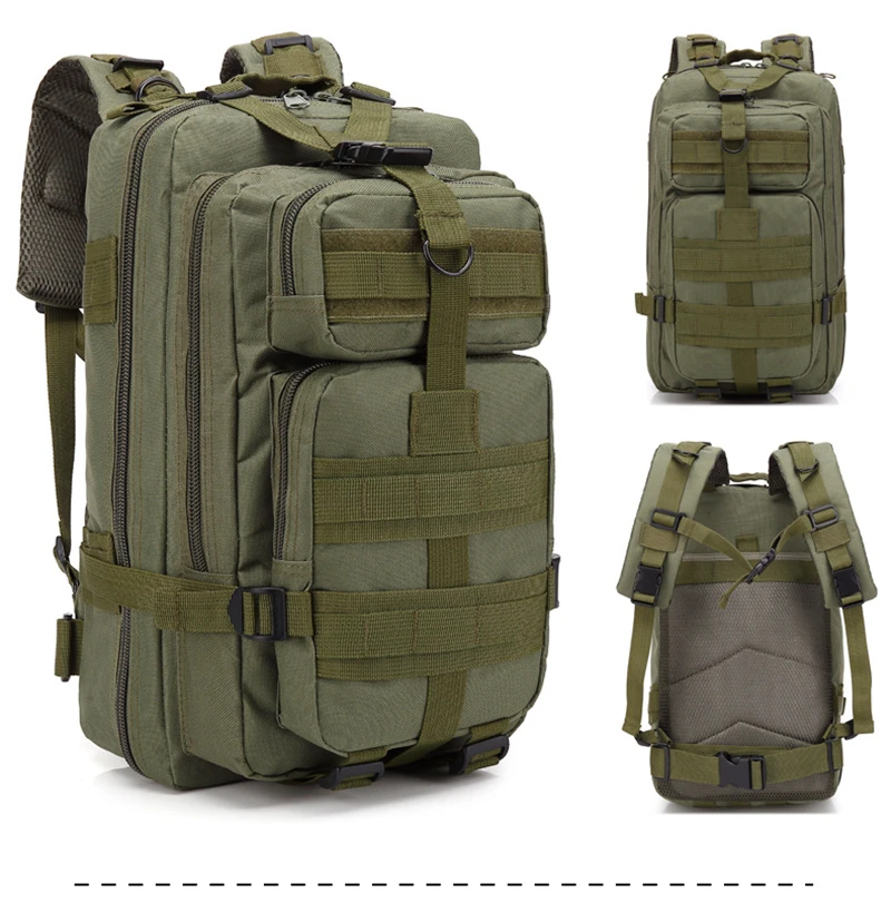 2017 3P Outdoor Military Tactical Backpack 30L Molle Bag Army Sport Travel Rucksack Camping Hiking Trekking Camouflage Bag (35)