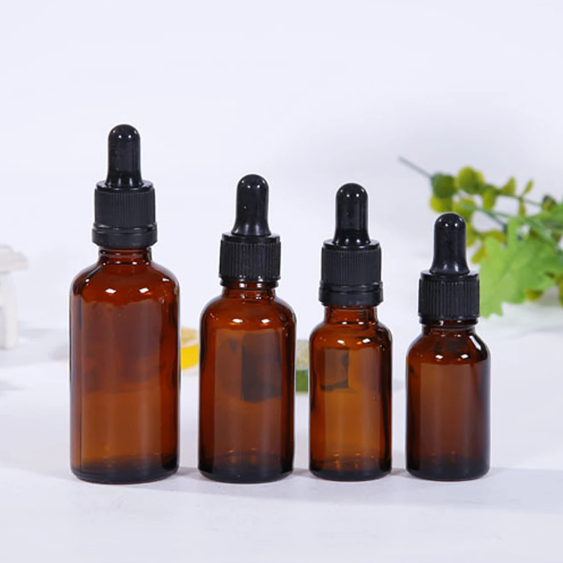 

High Grade Amber Glass Liquid Reagent Pipette Bottle With Eye Dropper Drop Aromatherapy Essential Oil Spray Refillable Bottles