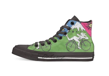 

LSD Albert Hofmann Bicycle Day Casual High Top Canvas shoes sneakers For Drop shipping