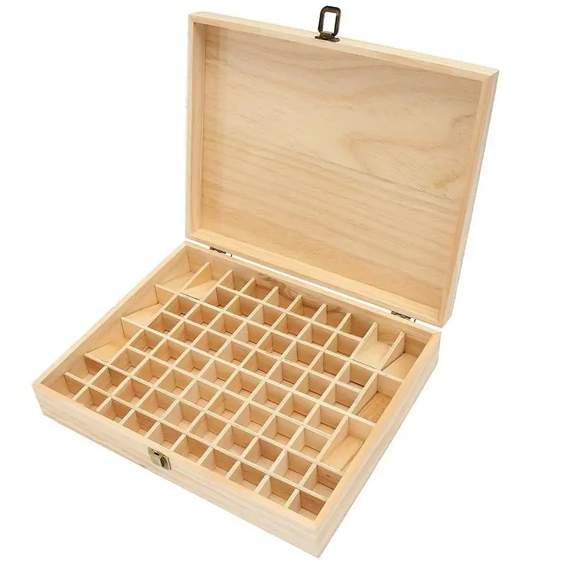 Твердая древесина Эфирное масло коробка для хранения Органайзер для переноски природной защиты эфирное масло, Дисплей Чехол Контейнер для ювелирных изделий - Цвет: 72 grid