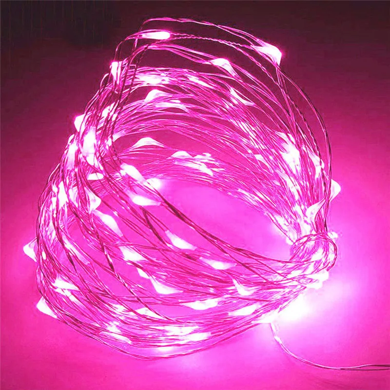 

1PC 2M 20Leds Strings Copper Wire 2XAA Battery Operated Christmas Wedding Party Decoration LED String Fairy Lights