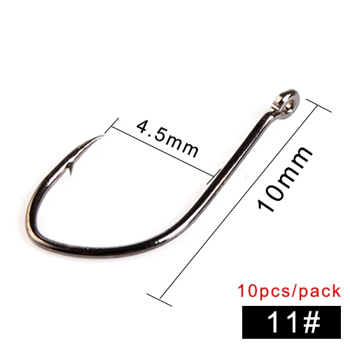 FTK Высокоуглеродистая сталь колючий крючок 7-10 шт./партия Size2-14# Карповые крючки супер иглы рыболовные снасти - Цвет: 11