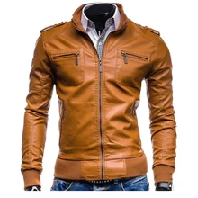 ZOGAA Men Leather Jacket Genuine Leather Clothing Motorcycle Jacket Slim Stand Collar Men Autumn Thick Winter Warm Clothing Coat