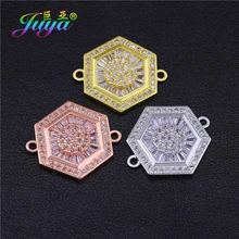 Juya DIY Earring Bracelet Findings Handmade Cubic Zirconia Charms Copper Connector Accessories For Women Jewelry Making Material Juya DIY Earring Bracelet Findings Handmade Cubic Zirconia Charms Copper Connector Accessories For Women Jewelry Making Material