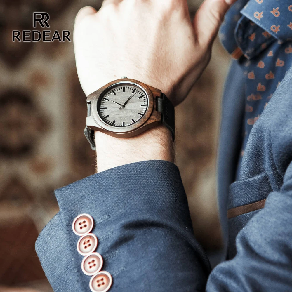 Personality Design Logo Write Your Message Carved Customize Black Sandalwood Wooden Watch Laser Print Contains watches